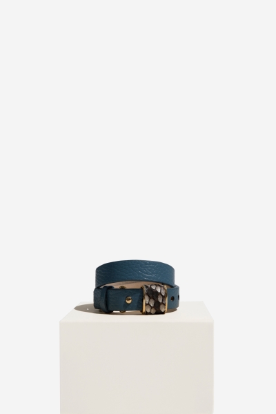 G Projects Mily Denim Deri Bileklik (Gold)