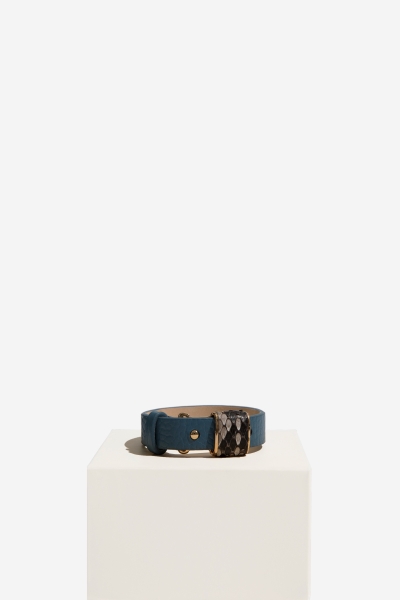 G Projects Limy Denim Deri Bileklik (Gold)